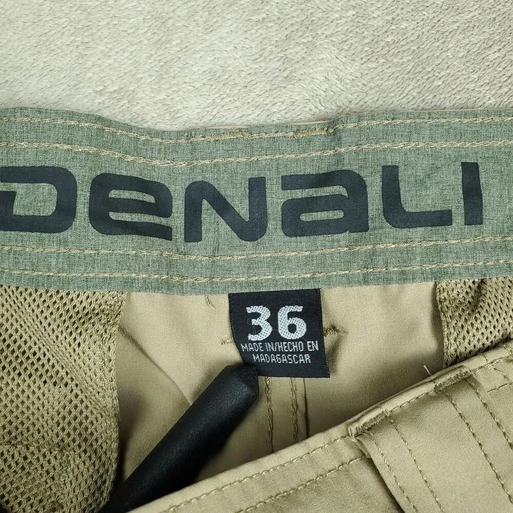 Denali Cargo Shorts Mens 36 Beige Stretch Lightweight Outdoor Travel Summer
